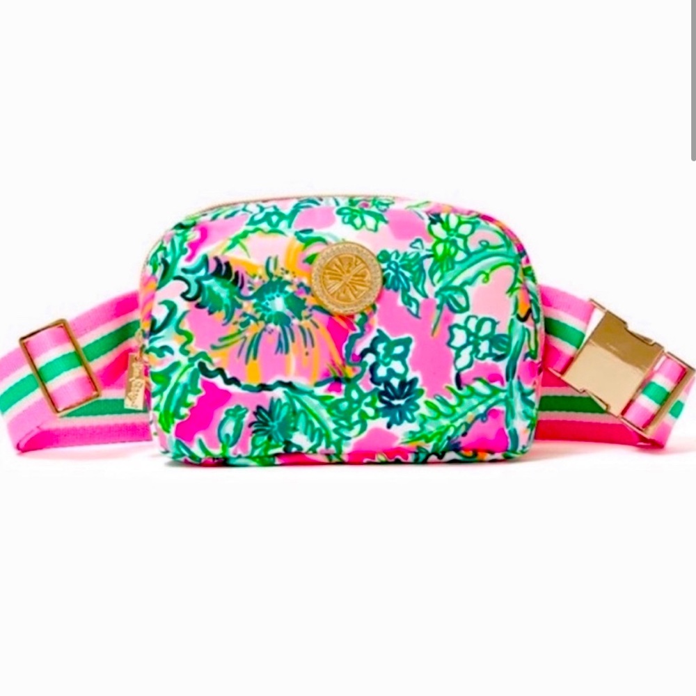 NEW Lilly Pulitzer Jeanie Belt Bag Perfect Poppy
